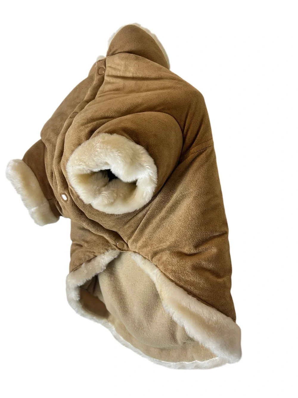 AKC Outdoor Series Faux Suede Dog Jacket XL NWT Shearling Lined